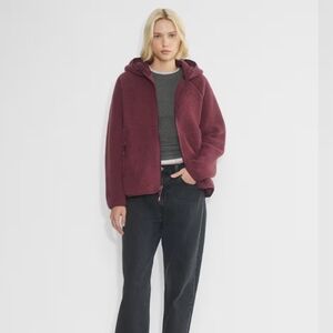 Aritzia tna Polartec Thermal Pro Raglan Zip Hoodie In Sumac Burgundy Size M